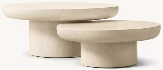 Tamaño personalizable Muebles modernos de mesa lateral para el salón mesa de café blanca y de madera