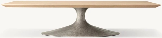 Mobiliário de mesa de café moderno Dimensões e estilos personalizáveis com tope de madeira sinterizada