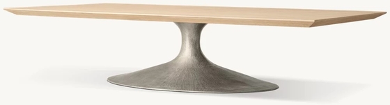 Mobiliário de mesa de café moderno Dimensões e estilos personalizáveis com tope de madeira sinterizada