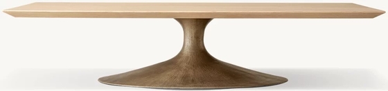 Mobiliário de mesa de café moderno Dimensões e estilos personalizáveis com tope de madeira sinterizada