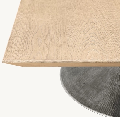 Mobiliário de mesa de café moderno Dimensões e estilos personalizáveis com tope de madeira sinterizada