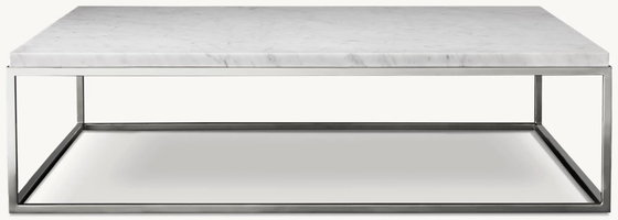 Homes Coffee Table Furniture With Customizable Size Stainless Steel And Sintered Stone Top