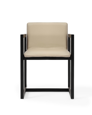 Silla de oficina moderna de madera maciza Silla de tipo marrón