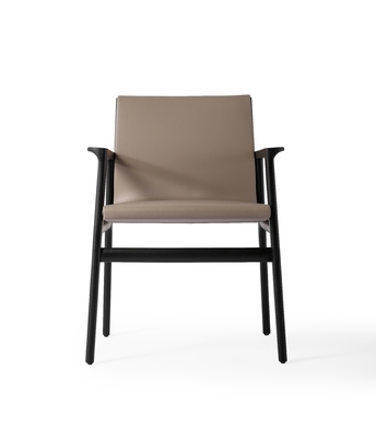 Silla de oficina moderna de madera maciza Silla de tipo marrón