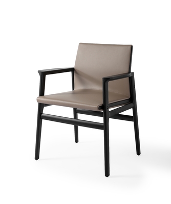 Silla de oficina moderna de madera maciza Silla de tipo marrón