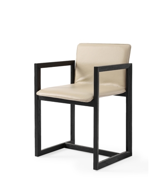 Silla de oficina moderna de madera maciza Silla de tipo marrón