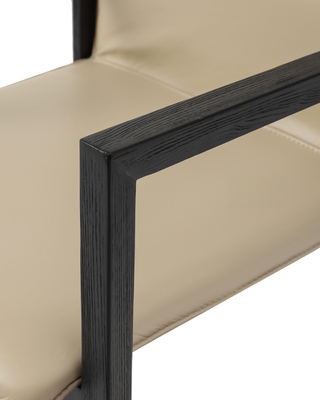 Silla de oficina moderna de madera maciza Silla de tipo marrón