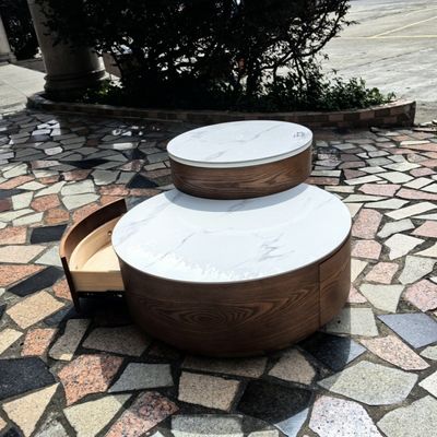 Oturma Odası Katı Ahşap Modern Kahve Masası 1000x1000x450mm