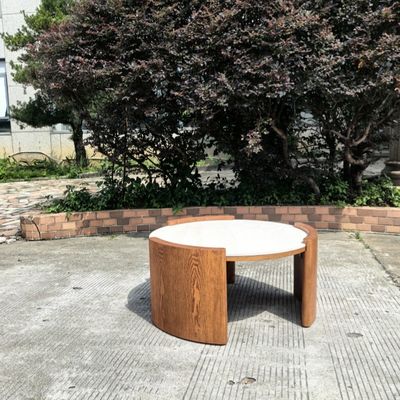 거실 고형 목재 현대 커피 테이블 1000x1000x450mm